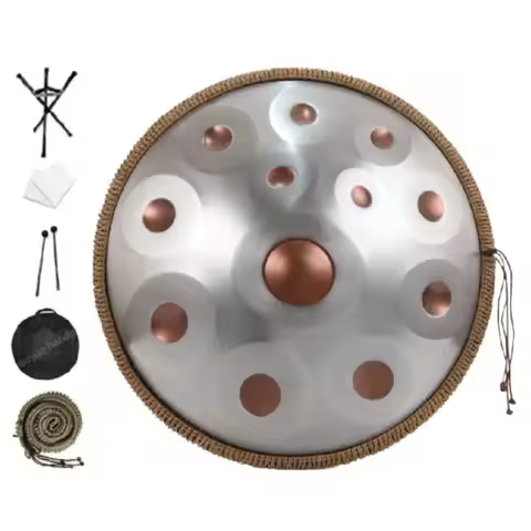 9/10/12/14 Tone Handpan Drum 22 Inches 432hz,440hz D Minor Steel Tongue Drum Yoga Meditation Music D