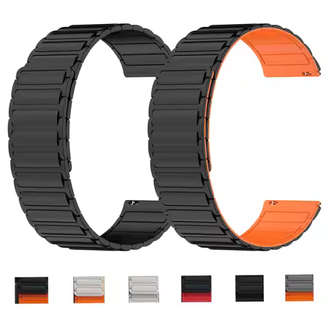 22mm Magnetic Strap For TicWatch Pro 3 Ultra GPS/LTE Silicone Loop Bracelet For Samsung Gear S3/Huaw