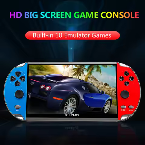 X7/X12 Plus Video Game Console Portable Handheld Retro Game Console In 10,000+ Games 4.3/5.1/7.1 Inc