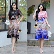 Dress Brokat Kombinasi Batik New Motif Modern Kekinian / Dress Batik Brokat / Dress Batik / Dress Br