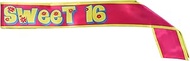 Beistle 60197 Sweet 16 Satin Sash, 33-Inch by 4-Inch