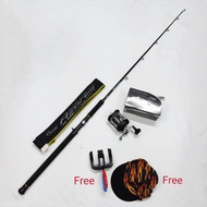 BOTTOM COMBO SET, I-FIXH AZORES OCEAN GAME CASTING STIK ROD / TSSD4000L CASTING REEL