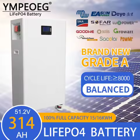 48V 280Ah/314Ah LiFePO4 Battery Pack 100% Full Capacity 15KWH/16KWH Brand New Grade A Built-in BMS 1