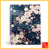 Spiral Notebook/Double Ring Notebook-(A4/A5 | Line/Blank | 80gsm)-Sakura 2|ROYCE PUBLISHING