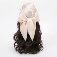 1pc Simple Printed 70s Square Scarf, New Spring Fashion Bandana For Women, Can Be Used As Belt, Bag