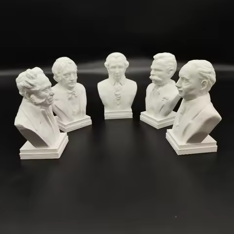 10cm Kant, Hegel, Schopenhauer, Nietzsche, Heidegger German Philosopher Bust Figurines 3D Printed Mo