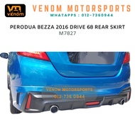 🔥NO PAINT🔥 PERODUA BEZZA 2016 DRIVE 68 REAR SKIRT - M7827