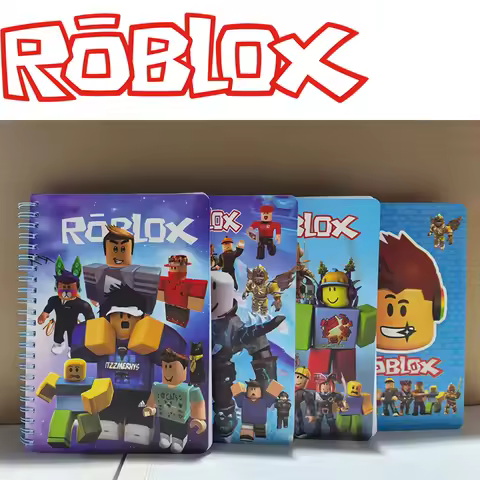 40sheets Roblox Notepad 4 Styles Virtual World Games 22*14cm Student Learn Spiral Record Notebook