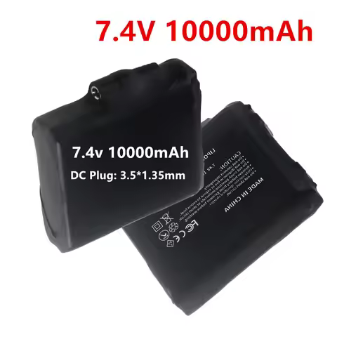 7.4V 10000mah 74Wh Rechargeable lithium battery for Heating Gloves, Vest, Socks,shoes,Winter Antifre