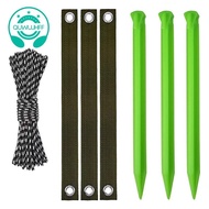 Tree Stakes, Tree Stakes And Supports For Young Trees, Tree Straightening Kit With 3 Tree Straps, Tree Stakes Green Kit Easy To Use