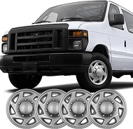 F8UZ-1130-AA Hubcaps Wheel Covers Compatible with 1998-2023 Ford Van 16" Hubcaps/Wheel Covers Set Si