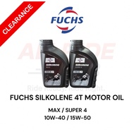【CLEARANCE STOCK】 FUCHS SILKOLENE 4T MAX SUPER 4 ENGINE OIL MINYAK HITAM MOTOR ASLI
