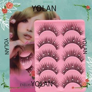 YOLANDAGOODS Diamond Manga Lashes fiber Fuffy Lashes Glitter Handmade Thick Long Eye Lashes