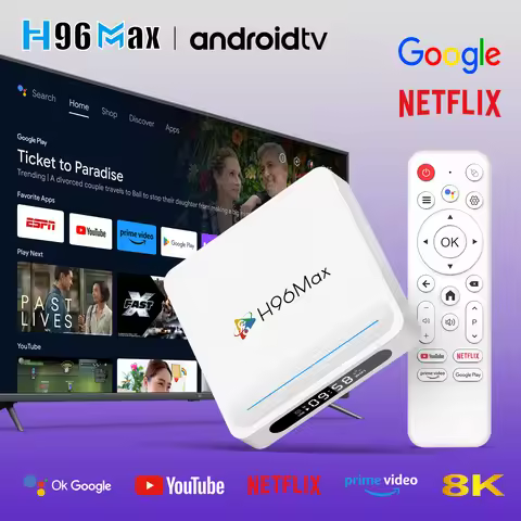 H96Max H618 Plus Smart TV Box Android 14 4GB 128GB Android 14.0 Media Player 2025 8K WIFI6 BT5.4 Goo