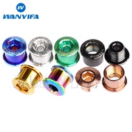 Wanyifa Titanium Bolt M8x6.5mm Bike Crankset Chainring Screw & Nut Set for MTB Road Bicycle Chainwhe