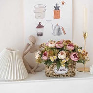 RoomTour European-Style Rose Table Flower Decoration Flower Artificial Flower Artificial Flower Deco