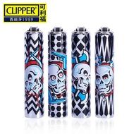 Spain Original Clipper Butane Torch Lighter Pulley Wheel Inflatable Metal Lighter Windproof Mini Lig