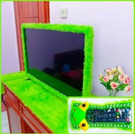 Bando Tv Led 17 - 32 Dan 40 - 43 Inch Terbaru 1 Set Taplak Meja Tv Dan Sarung Remote Bulu Rasfur Tap