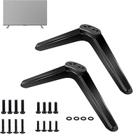 Universal TV Stand Legs,Table Top TV Stand Base Replacement Legs for Most 27 to 55 Inch LCD LED Samsung LG Sony VIZIO TCL KONKA TVs, with Cable Management, Hold up to 99lbs - Black