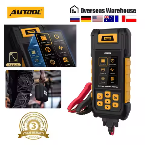 AUTOOL BT760 Battery Tester With Printer Battery Analyzer Tester Automobile Battery Capacity Max Loa