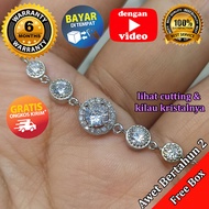 WBR 051 PROMO - Gelang Perak Sterling EMAS PUTIH ASLI KOREA (Awet 7 tahun++) Free Box Mika dengan VI