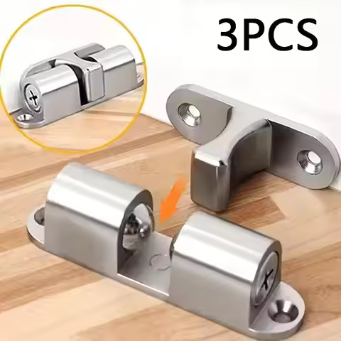 Furniture Door Ball Latch Brass Double Roller Spring Ball Catch Latches Cabinet Closet Door Adjustab