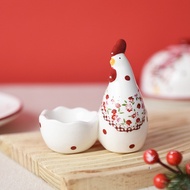 Ins Style Tableware Red Floral Egg Ceramic Egg Cup Egg Tray Creative Egg Cup Easter