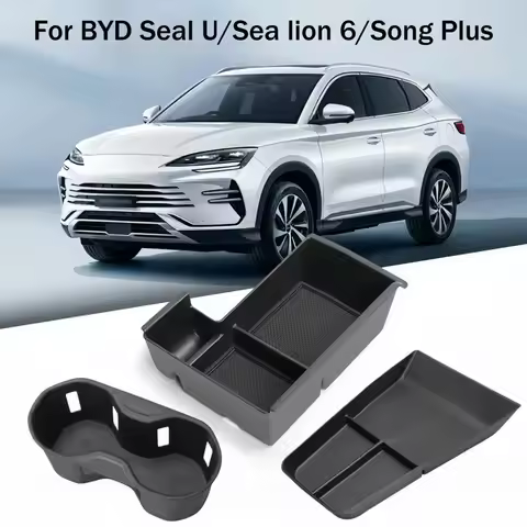 Cup Holder Armrest Storage Box For BYD Seal U Sea Lion 6 Song Plus EV DMI 2023 2024 2025 Must Buy Ca