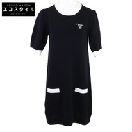 Prada, brand new, unused, domestically sold, 2024 model, 23955 S231 1Z0, logo embroidered cotton kni
