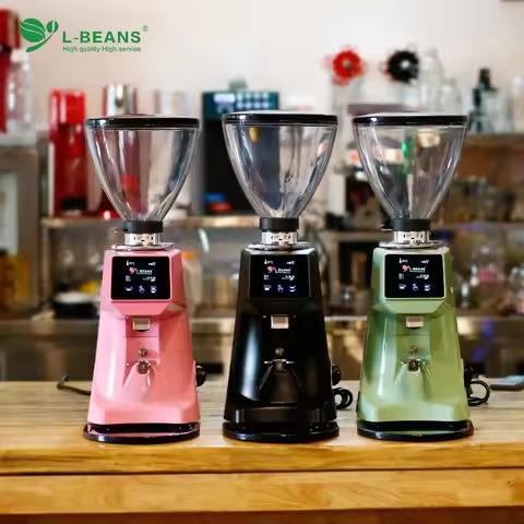 Commercial Italian Quantitative Coffee Grinder Electric Bean Mill Fully Automatic Crusher with Color