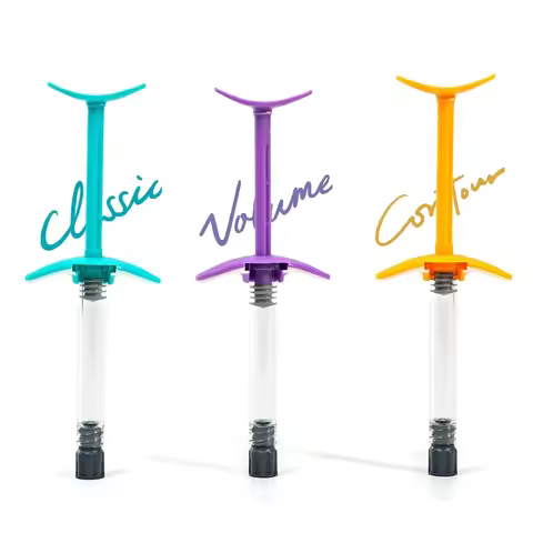 1ml Yellow/Blue Luer Lock Syringe Hyaluronic Acid Sampler Chromatography Sampling Filler Plastic PP 