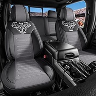 Red Rain Seat Covers for 2015-2025 Ford F150 SuperCrew/2017-2025 F250 F350 F450 Super Duty Crew Cab 