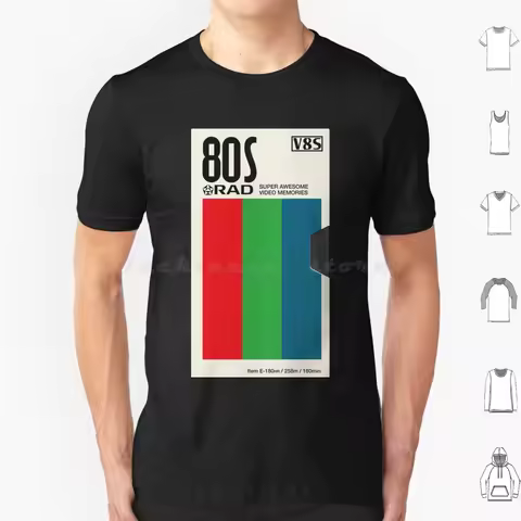 Rad 80s Vhs T Shirt Men Women Kids 6xl Super Tape Vhs 90s 80s Vintage Retro Rad Funny Cool Nostalgia