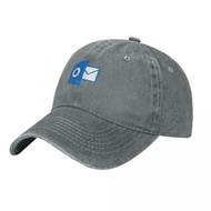 Hotmail Logo Adult Washed Cowboy Hat 100% Cotton Curved Brim Sun Hat Simple Casual All-Match Neutral