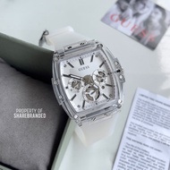 Guess Phoenix Multifunction Quartz Watch White Case Skeleton White Silicone GW0203G1
