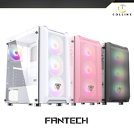 Fantech Aero CG80 Mesh Gaming Case | Free 4 RGB Fans | White Black Pink | Tempered Glass ATX | Best 