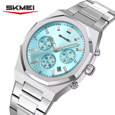 SKMEI 2682 Retro Business Exquisite Quartz Watch Waterproof Night Light Chronograph Men's Watch Luxu