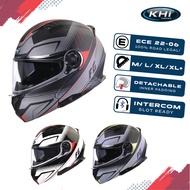 KHI F6DV Flip Up Double Visor Fullface Motorcycle Helmet | JPJ Approved Full Face Motor Helmet