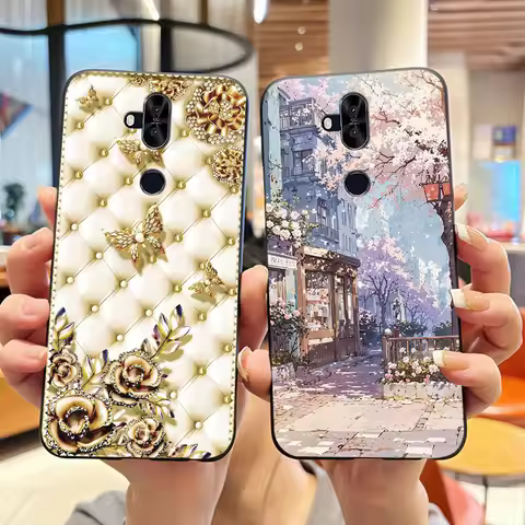 New Black Case For Asus ZenFone 5 Lite ZC600KL Case Viral Wildflower Black Rose Pattern Shell Soft S