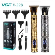 VGR V-228 Professional Hair Trimmer Steel Cordless Clipper Rechargeable Hair Clipper Gunting Rambut Dan Jangut.