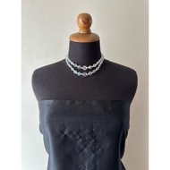 Aurora Borealis 2 Strand Adjustable HOOK Necklace