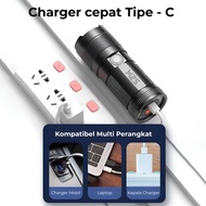 H2S Senter LED Laser Cas COB Zoom in out 9 Mode Waterproof HS-S86