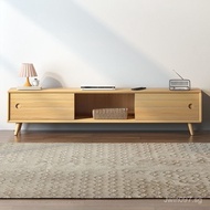 Modern Minimalist Small Apartment Home Coffee Table Solid Wood Floor Cabinet Living Room Combination