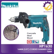 Makita HP1630 16mm Electric Hammer Drill, For Drilling Concrete, Wood, Metal