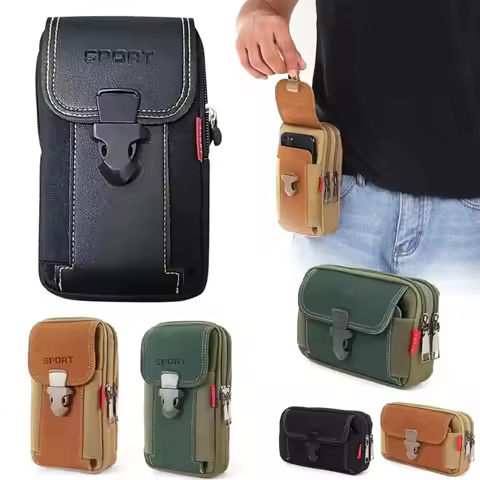 Unisex Belt Pouch Phone Pouch Phone Holster Pouch Mobile Belt Pouch Small Tactical Belt Backpack Car
