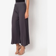Duapola Women's Pleated Culottes Long Pants 7156 - Dark Grey