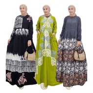 Batik L Sweet -(M XL) Premium Rayon Pocket Robe, Brocade Abstrak, Viral Batik Selling Well