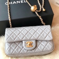 CHANEL香奈儿金球方胖子CF20全新全配大mini芯片款🪻绝版香芋紫
