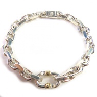 成色極佳 ◇ TIFFANY&Co. Tiffany Makers 窄鏈手鍊 SV925 18K 銀鍍金配件，附原廠盒、防塵袋和錶盒，重量 19 克，女士款