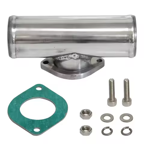 51mm 2" Aluminum TYPE-S/RS/RZ Turbo Blow Off Valve BOV Flange Adapter Pipe Black/Silver